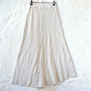 Raffe Asymmetrical Flared Cotton Elastic Waist Skirt